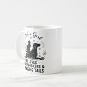 猫と犬が大好きなただの女の子ママ コーヒーマグカップ (正面左)