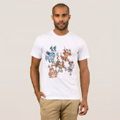 猫と犬が降る おかしいペット 嵐 Tシャツ (正面フル)
