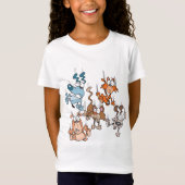 猫と犬が降る 面白いペット 嵐 Tシャツ (正面)