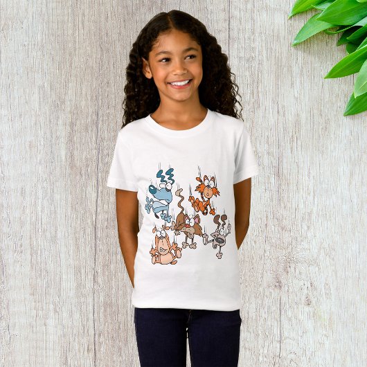 猫と犬が降る 面白いペット 嵐 Tシャツ