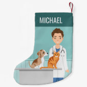 猫と犬と獣医 スモールクリスマスストッキング (裏面)