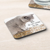 猫と犬のおもしろいことわざ コースター (左側)