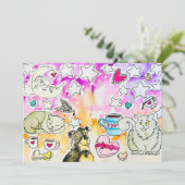 猫と犬のアート シーズンカード (スタンド正面)