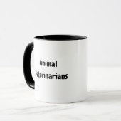 猫と犬のイラスト入り動物病院マグカップ マグカップ (正面左)