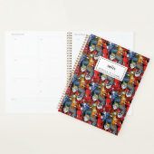 猫と犬のスクーター型 |名前の追加 プランナー手帳 (ディスプレー)