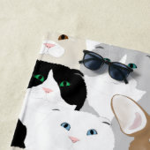 猫と犬のビーチ ビーチタオル (インサイチュ)