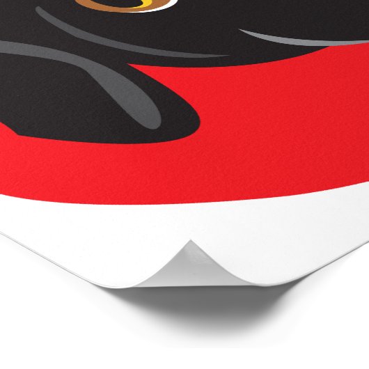 猫と犬のリージングフレンド_フリスキーフレンド(カラー形状) ポスター (角)