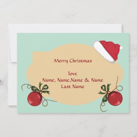 猫と犬の両面クリスマスカード シーズンカード (裏面)