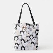 猫と犬の全面トート トートバッグ (裏面)