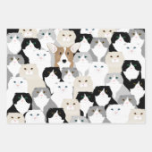 猫と犬の包み紙 ラッピングペーパーシート (正面3)