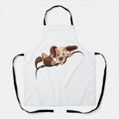 猫と犬の友情 エプロン (正面)