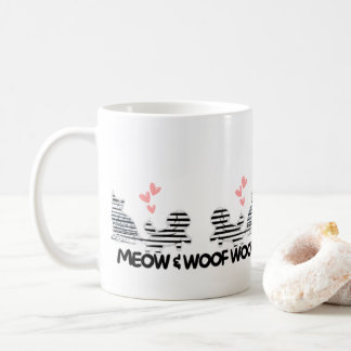 猫と犬の愛をテーマにしたマグカップ コーヒーマグカップ
