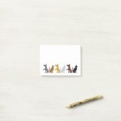 猫と犬の漫画 ポストイット (デスク上)