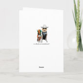 猫と犬の西おもしろい誕生日for Son or Male カード (裏面)