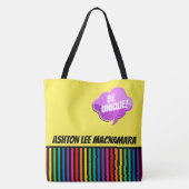 猫と犬の覗きトート – 後ろを見て！ トートバッグ (裏面)