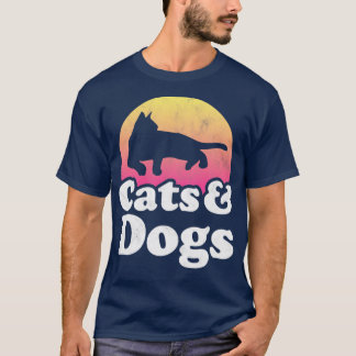 猫と犬の贈り物男性へ女キッズ Tシャツ