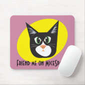 猫と犬の顔_毛皮の森の猫たち_友よ! マウスパッド (マウス)