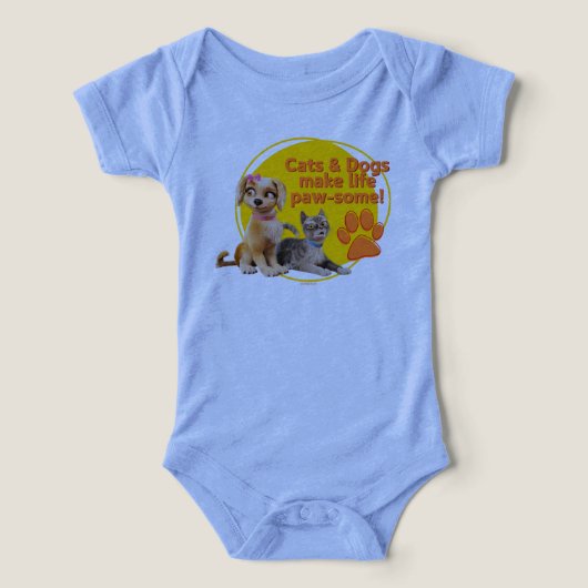 猫と犬は生き生きとしている! (デザイン正面)