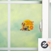 猫と犬は生き生きとしている! ウィンドウサイン (ホーム)