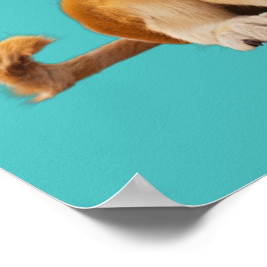 猫と犬は生き生きとしている! ポスター (角)