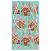 猫と犬ジンジャーブレッドハウス抱き枕 スモールペーパーバッグ (裏面)