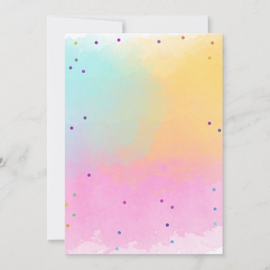 猫と犬パーティーポーティ動物ガール誕生日 招待状 (裏面)