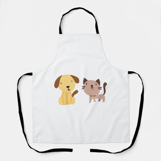 猫と犬 エプロン (正面)
