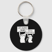 猫と犬 キーホルダー (正面)