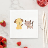 猫と犬   スタンダードランチョンナプキン (インサイチュ)