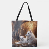 猫と犬 トートバッグ (正面)