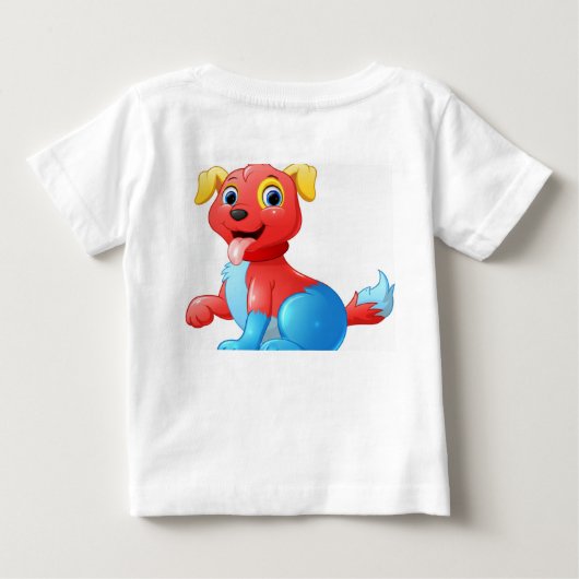 猫と犬 ベビーTシャツ (裏面)