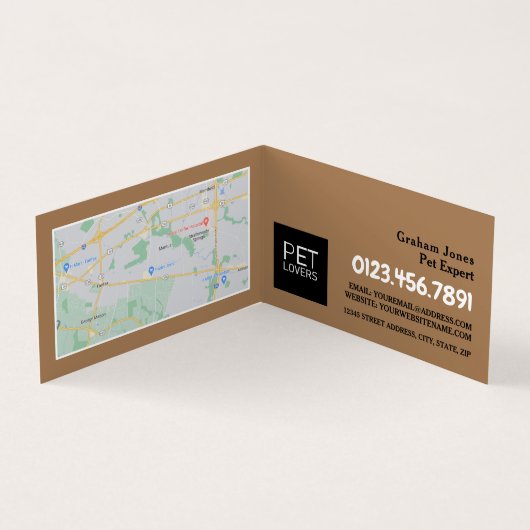 猫と犬、ペットの搭乗詳細 名刺 (内部)