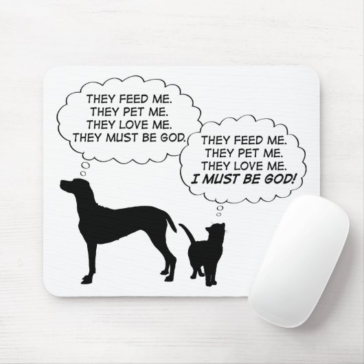 猫と犬 マウスパッド (マウス)