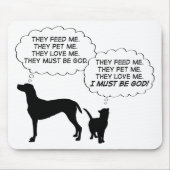 猫と犬 マウスパッド (正面)