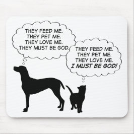 猫と犬 マウスパッド