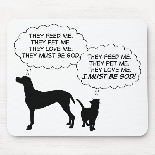 猫と犬 マウスパッド (正面)