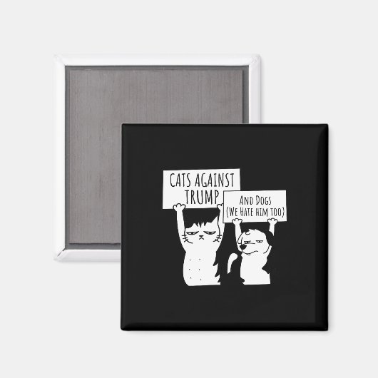 猫と犬 マグネット (正面/裏面)