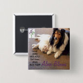 猫と犬 缶バッジ (正面&裏面)