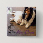 猫と犬 缶バッジ (正面)