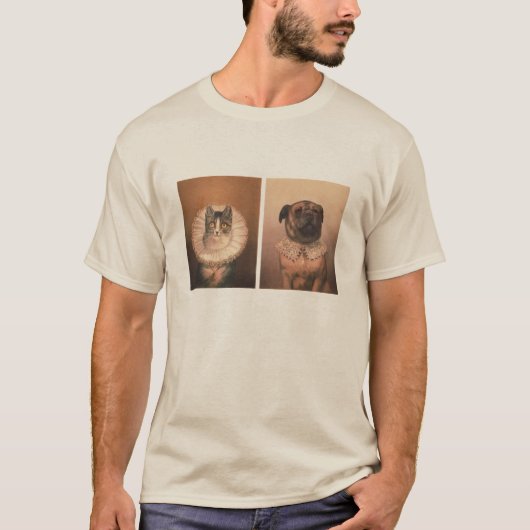 猫と犬 Tシャツ (正面)