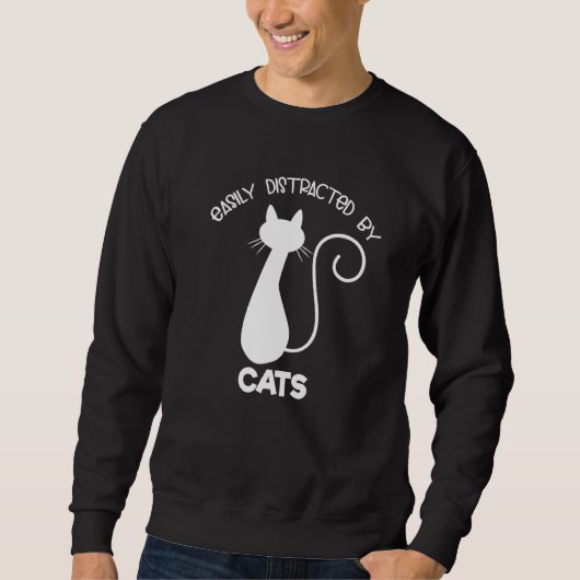 猫と猫が気を使いやすい スウェットシャツ (正面)