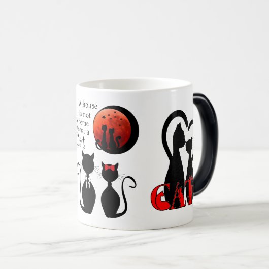 猫と猫の家 モーフィングマグカップ (正面右)