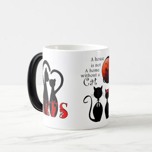 猫と猫の家 モーフィングマグカップ (正面左)