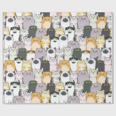 猫と猫の数 ラッピングペーパー (フラット)