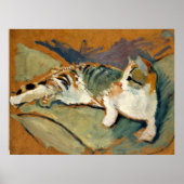 猫と猫の枕|過去記事 ポスター (正面)