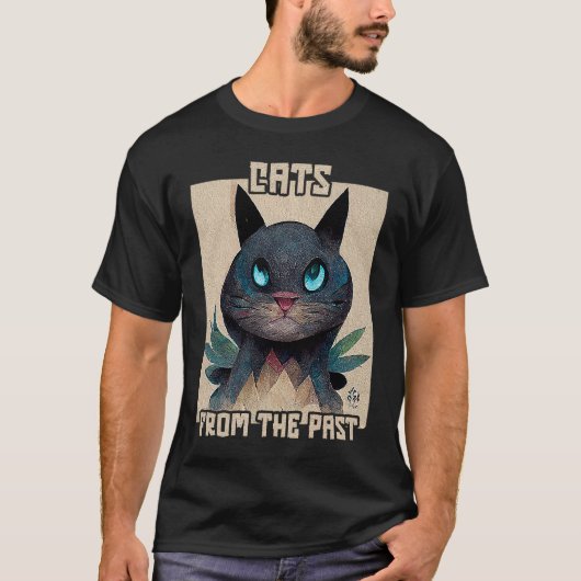 猫と猫の過去の猫ハウス猫の猫 Tシャツ (正面)