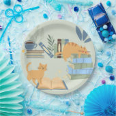 猫と猫 ペーパープレート (パーティー)