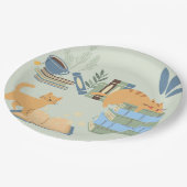 猫と猫 ペーパープレート (アングル)