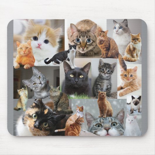 猫と猫 マウスパッド (正面)