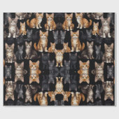 猫と猫 ラッピングペーパー (フラット)